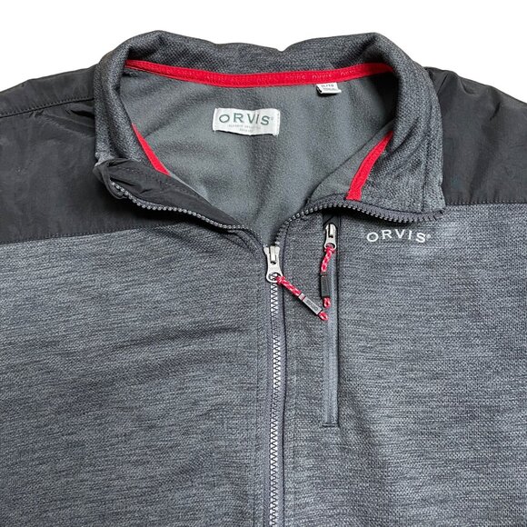 ORVIS ZIP UP SWEATER FLEECE LINED MENS XL HEATHER GRAY CASUAL COMFORT OUTDOORS - Picture 3 of 8